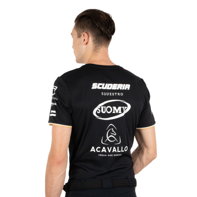 Camiseta de entrenamiento GP para hombre en tejido técnico con multi-logo Equestro Camiseta de entrenamiento GP para hombre en tejido técnico con multi-logo Equestro