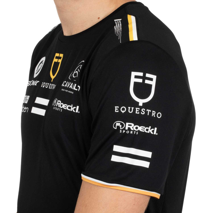 Camiseta de entrenamiento GP para hombre en tejido técnico con multi-logo Equestro Camiseta de entrenamiento GP para hombre en tejido técnico con multi-logo Equestro