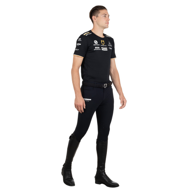 Camiseta de entrenamiento GP para hombre en tejido técnico con multi-logo Equestro Camiseta de entrenamiento GP para hombre en tejido técnico con multi-logo Equestro