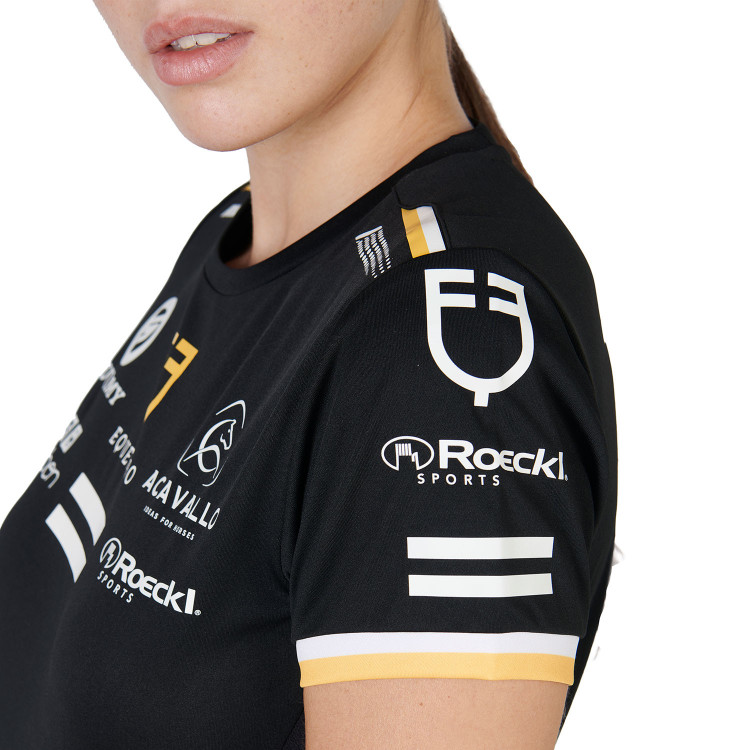 Camiseta de entrenamiento GP para mujer en tejido técnico con multi-logo Equestro Camiseta de entrenamiento GP para mujer en tejido técnico con multi-logo Equestro