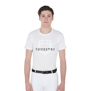 Camiseta ajustada con logo en el pecho hombre Equestro