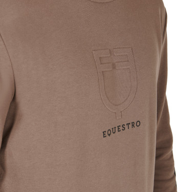 Sudadera de invierno para hombre con cuello redondo de algodón Equestro Sudadera de invierno para hombre con cuello redondo de algodón Equestro