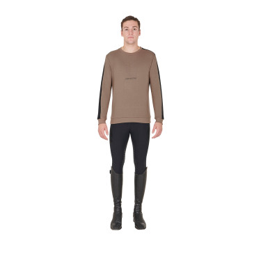 Sudadera de invierno para hombre con cuello redondo de algodón Equestro Sudadera de invierno para hombre con cuello redondo de algodón Equestro