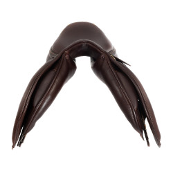 Silla de salto Veneziano con paneles de lana Acavallo Marrón oscuro Marr&amp;amp;amp;oacute;n