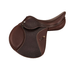 Silla de salto KC Race 2.6 Professional con armazón de carbono y kevlar Acavallo Marrón oscuro Marr&amp;amp;amp;oacute;n