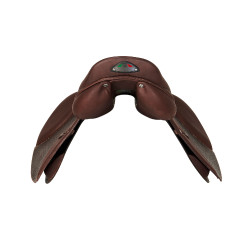 Silla de salto KC Race 2.6 Professional con armazón de carbono y kevlar Acavallo Marrón oscuro Marr&amp;amp;amp;oacute;n