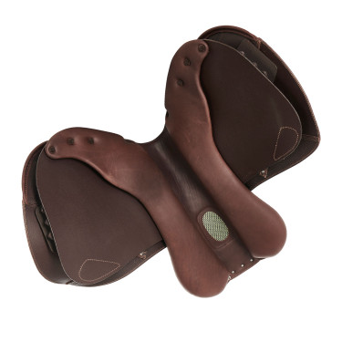 Silla de salto KC Race 2.6 Professional con armazón de carbono y kevlar Acavallo Marrón oscuro Marr&amp;amp;amp;oacute;n