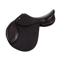 Silla de salto de cuero martillado Supreme Evolution New Equestro Marrón oscuro Marr&amp;amp;amp;oacute;n