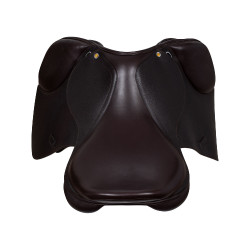 Silla de salto de cuero martillado Supreme Evolution New Equestro Marrón oscuro Marr&amp;amp;amp;oacute;n