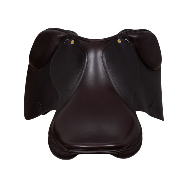 Silla de salto de cuero martillado Supreme Evolution New Equestro Marrón oscuro Marr&amp;amp;amp;oacute;n