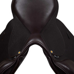 Silla de salto de cuero martillado Supreme Evolution New Equestro Marrón oscuro Marr&amp;amp;amp;oacute;n