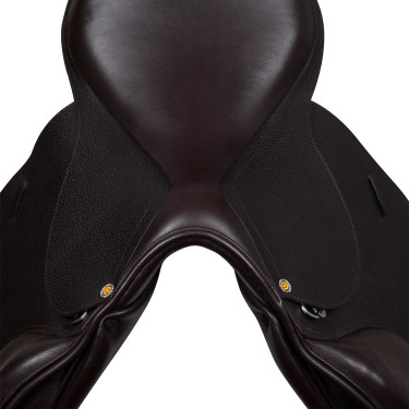 Silla de salto de cuero martillado Supreme Evolution New Equestro Marrón oscuro Marr&amp;amp;amp;oacute;n