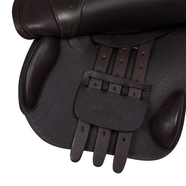 Silla de salto de cuero martillado Supreme Evolution New Equestro Marrón oscuro Marr&amp;amp;amp;oacute;n