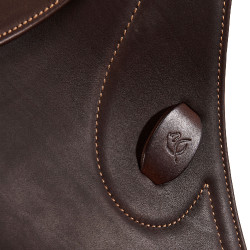 Silla de salto Botticelli con paneles de lana Acavallo Marrón oscuro Marr&amp;amp;amp;oacute;n