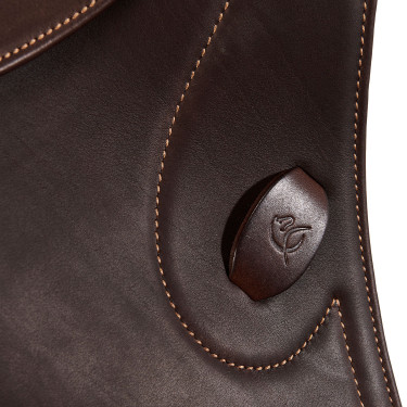 Silla de salto Botticelli con paneles de lana Acavallo Marrón oscuro Marr&amp;amp;amp;oacute;n