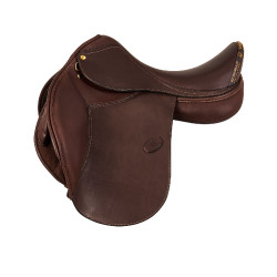 Silla mixta Bernini con paneles de lana Acavallo Marrón oscuro Marr&amp;amp;amp;oacute;n