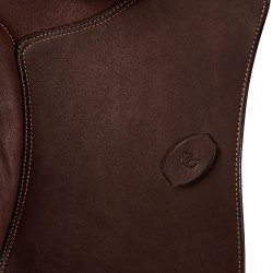 Silla mixta Bernini con paneles de lana Acavallo Marrón oscuro Marr&amp;amp;amp;oacute;n