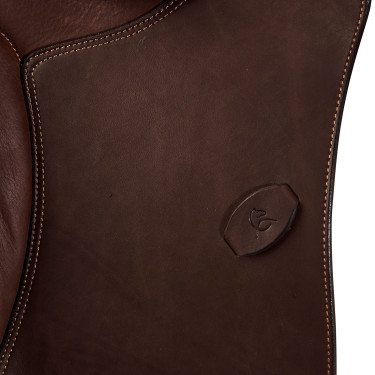 Silla mixta Bernini con paneles de lana Acavallo Marrón oscuro Marr&amp;amp;amp;oacute;n