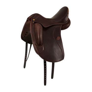 Silla de doma Perugino con tacos pequeños Acavallo Marrón oscuro Marr&amp;amp;amp;oacute;n