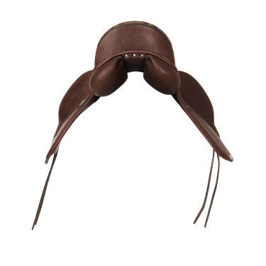 Silla de doma Mantegna con tacos largos Acavallo Marrón oscuro Marr&amp;amp;amp;oacute;n