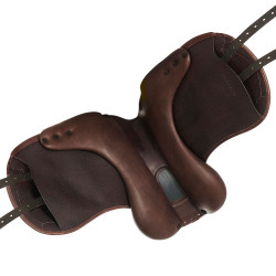 Silla de doma Mantegna con tacos largos Acavallo Marrón oscuro Marr&amp;amp;amp;oacute;n
