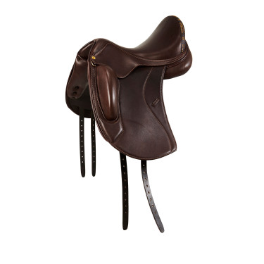 Silla de doma Leonardo con paneles de lana Acavallo Marrón oscuro Marr&amp;amp;amp;oacute;n