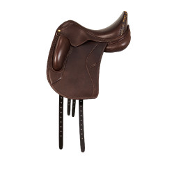 Silla de doma Leonardo con paneles de lana Acavallo Marrón oscuro Marr&amp;amp;amp;oacute;n
