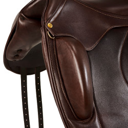 Silla de doma Leonardo con paneles de lana Acavallo Marrón oscuro Marr&amp;amp;amp;oacute;n
