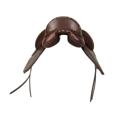 Silla de doma Leonardo con paneles de lana Acavallo Marrón oscuro Marr&amp;amp;amp;oacute;n
