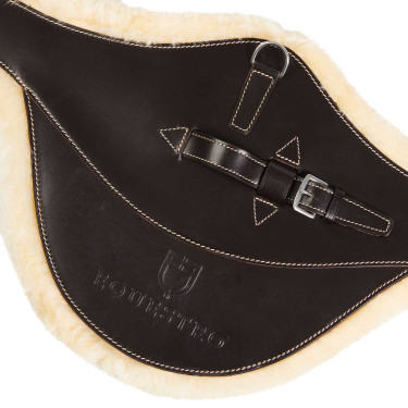 Cincha bavette de salto con borrego sintético Aline Equestro Marrón oscuro Marr&amp;amp;amp;oacute;n