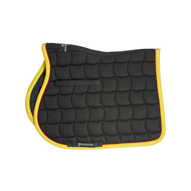 Almohadilla de salto con ribetes en contraste Red Trim Equestro Negro / rojo / amarillo Almohadilla de salto con ribetes en contraste Red Trim Equestro Negro / rojo / amarillo