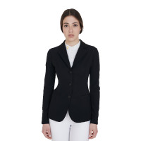 Chaqueta de concurso de 3 botones para mujer Elegance Equestro Negro Chaqueta de concurso de 3 botones para mujer Elegance Equestro Negro