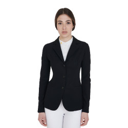Chaqueta de concurso de 3 botones para mujer Elegance Equestro Negro Chaqueta de concurso de 3 botones para mujer Elegance Equestro Negro