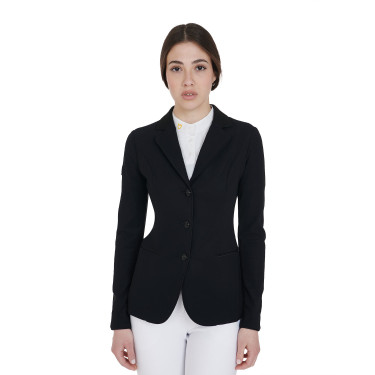 Chaqueta de concurso de 3 botones para mujer Elegance Equestro Negro Chaqueta de concurso de 3 botones para mujer Elegance Equestro Negro