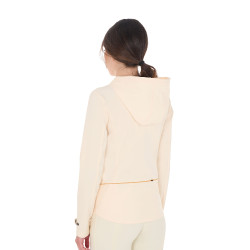 Chaqueta softshell entallada con cremallera cortaviento para mujer Equestro Blanco antiguo Beige