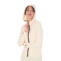 Chaqueta softshell entallada con cremallera cortaviento para mujer Equestro Blanco antiguo Beige