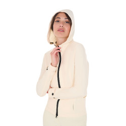 Chaqueta softshell entallada con cremallera cortaviento para mujer Equestro Blanco antiguo Beige