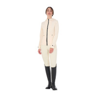 Chaqueta softshell entallada con cremallera cortaviento para mujer Equestro Blanco antiguo Beige