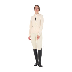 Chaqueta softshell entallada con cremallera cortaviento para mujer Equestro Blanco antiguo Beige