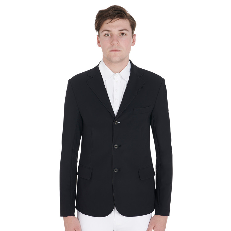 Chaqueta de competición perforada para hombre en tejido técnico Equestro Chaqueta de competición perforada para hombre en tejido técnico Equestro