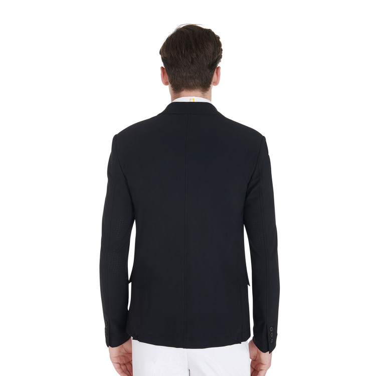 Chaqueta de competición perforada para hombre en tejido técnico Equestro Chaqueta de competición perforada para hombre en tejido técnico Equestro