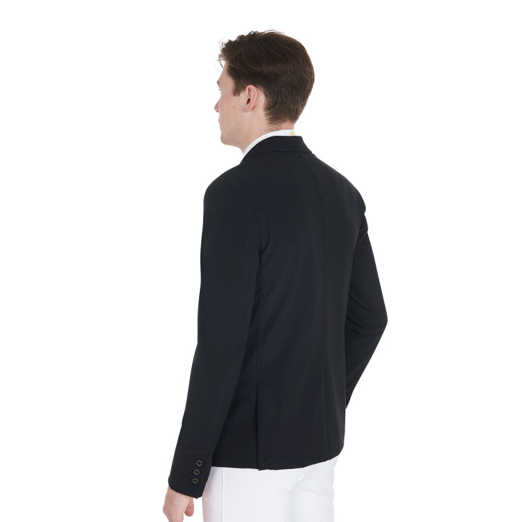 Chaqueta de competición perforada para hombre en tejido técnico Equestro Chaqueta de competición perforada para hombre en tejido técnico Equestro