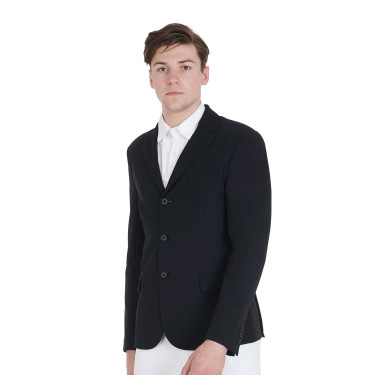 Chaqueta de competición perforada para hombre en tejido técnico Equestro Chaqueta de competición perforada para hombre en tejido técnico Equestro