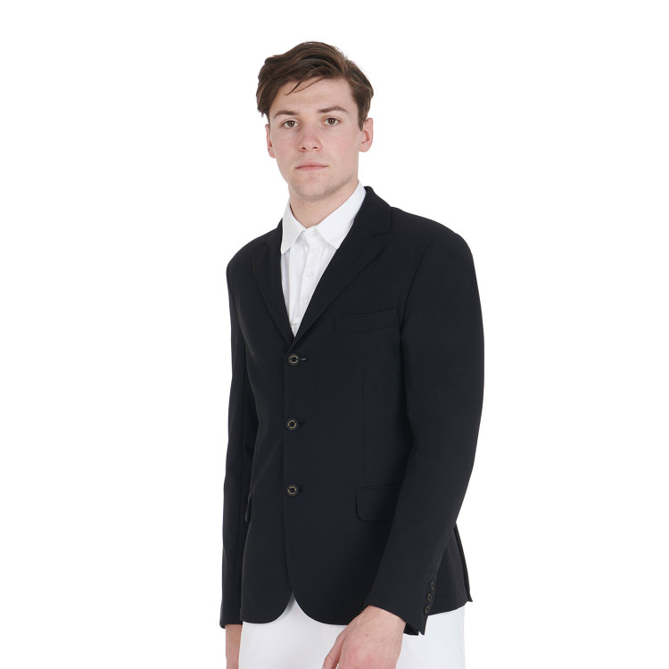 Chaqueta de competición perforada para hombre en tejido técnico Equestro Chaqueta de competición perforada para hombre en tejido técnico Equestro