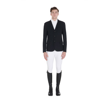 Chaqueta de competición perforada para hombre en tejido técnico Equestro Chaqueta de competición perforada para hombre en tejido técnico Equestro