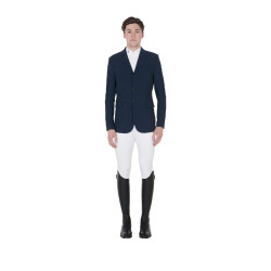 Chaqueta de competición perforada para hombre en tejido técnico Equestro Marino Azul marino Chaqueta de competición perforada para hombre en tejido técnico Equestro Marino Azul marino