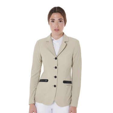 Chaqueta de concurso perforada para mujer con 4 botones Equestro