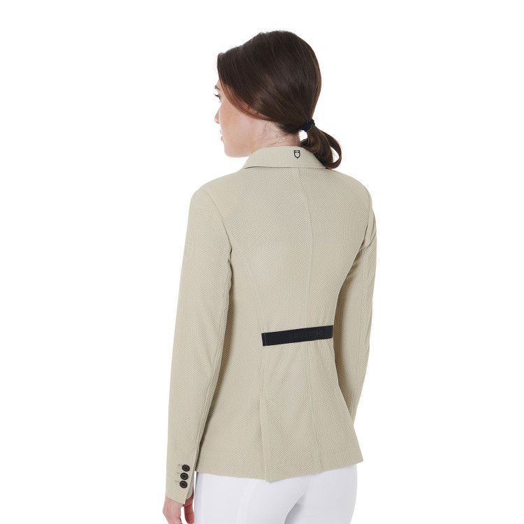 Chaqueta de concurso perforada para mujer con 4 botones Equestro Chaqueta de concurso perforada para mujer con 4 botones Equestro