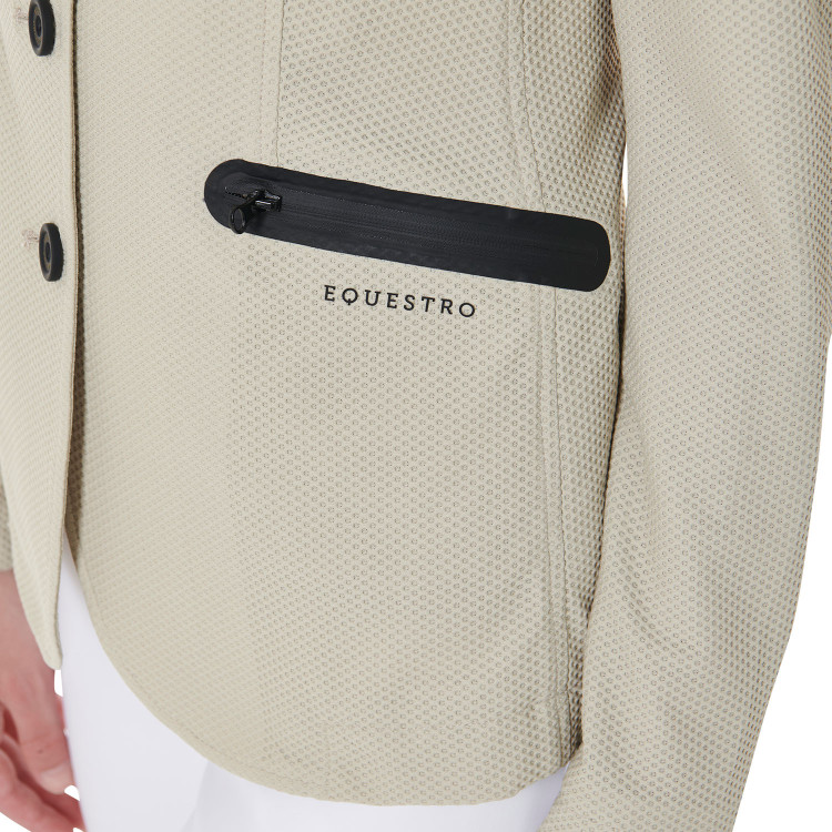 Chaqueta de concurso perforada para mujer con 4 botones Equestro Chaqueta de concurso perforada para mujer con 4 botones Equestro