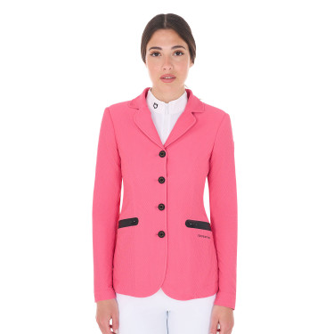 Chaqueta de concurso perforada para mujer con 4 botones Equestro Chaqueta de concurso perforada para mujer con 4 botones Equestro